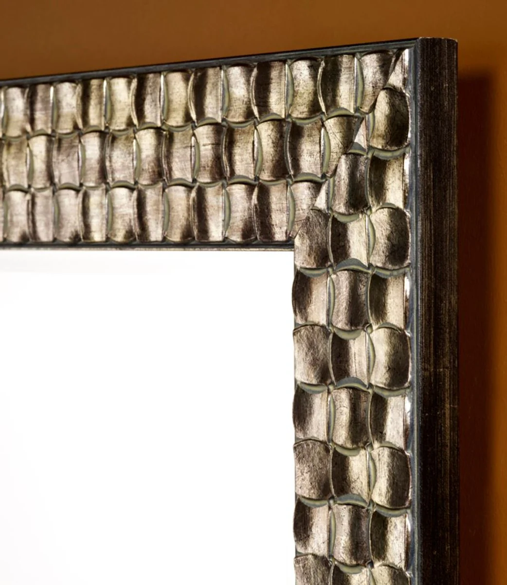 Casa Padrino espejo de pared de la sala de estar plata 71 x H. 98 cm - Espejo de Lujo