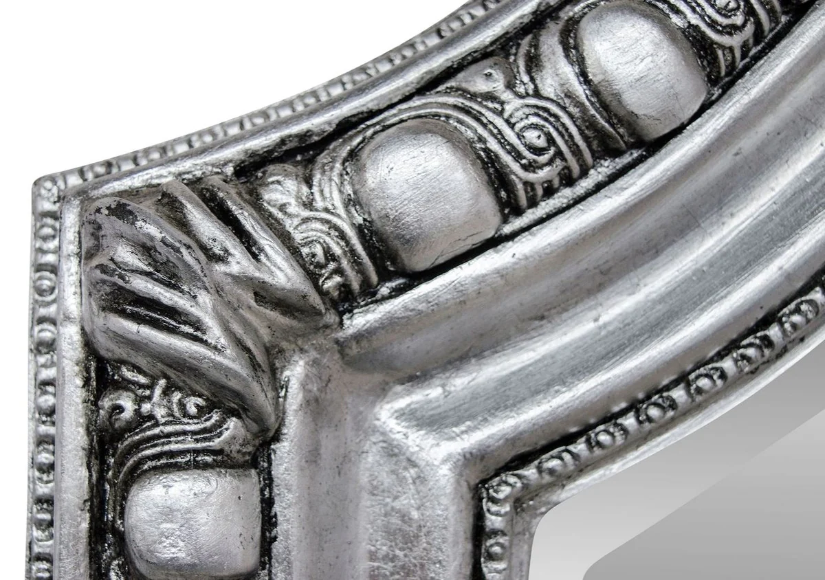 Casa Padrino espejo de estilo antiguo / espejo de pared plateado 118 x H. 207 cm - Muebles de Sal¨®n Barroco