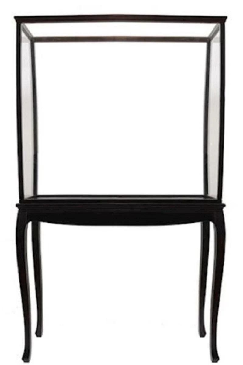 Casa Padrino vitrina de modelo de barco de lujo negro 103 x 36 x A. 173 cm - Modelo de vitrina de barco de vidrio - Vitrina de barco de vela - Vitrina de construcción de maquetas