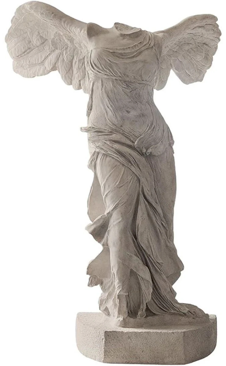 Casa Padrino escultura Art Nouveau de lujo gris 106 x 98 x A. 320 cm - Estatua de cerámica hecha a mano - Figura decoración jardín - Decoración de hotel - Accesorios de Decoración Barroco y Art Nouveau