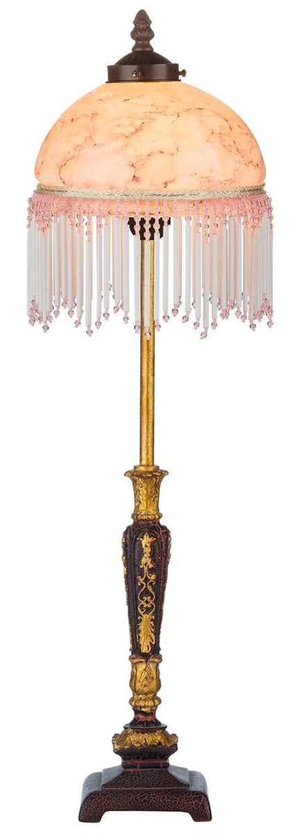 Casa Padrino lámpara de mesa estilo barroco multicolor Ø 20 x H. 66 cm - Muebles Barroco y Art Nouveau