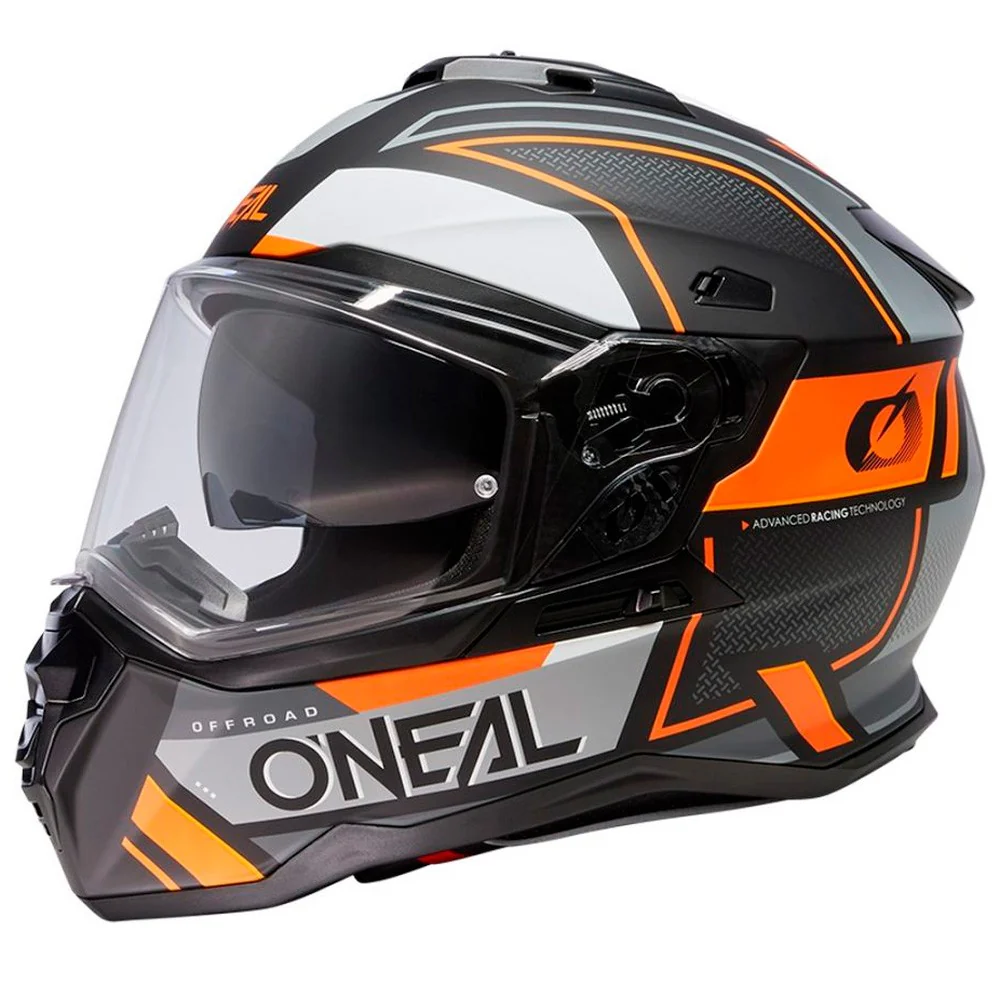 CASCO TRAIL ONEAL D-SRS SQUARE V.24 NEGRO / GRIS / NARANJA