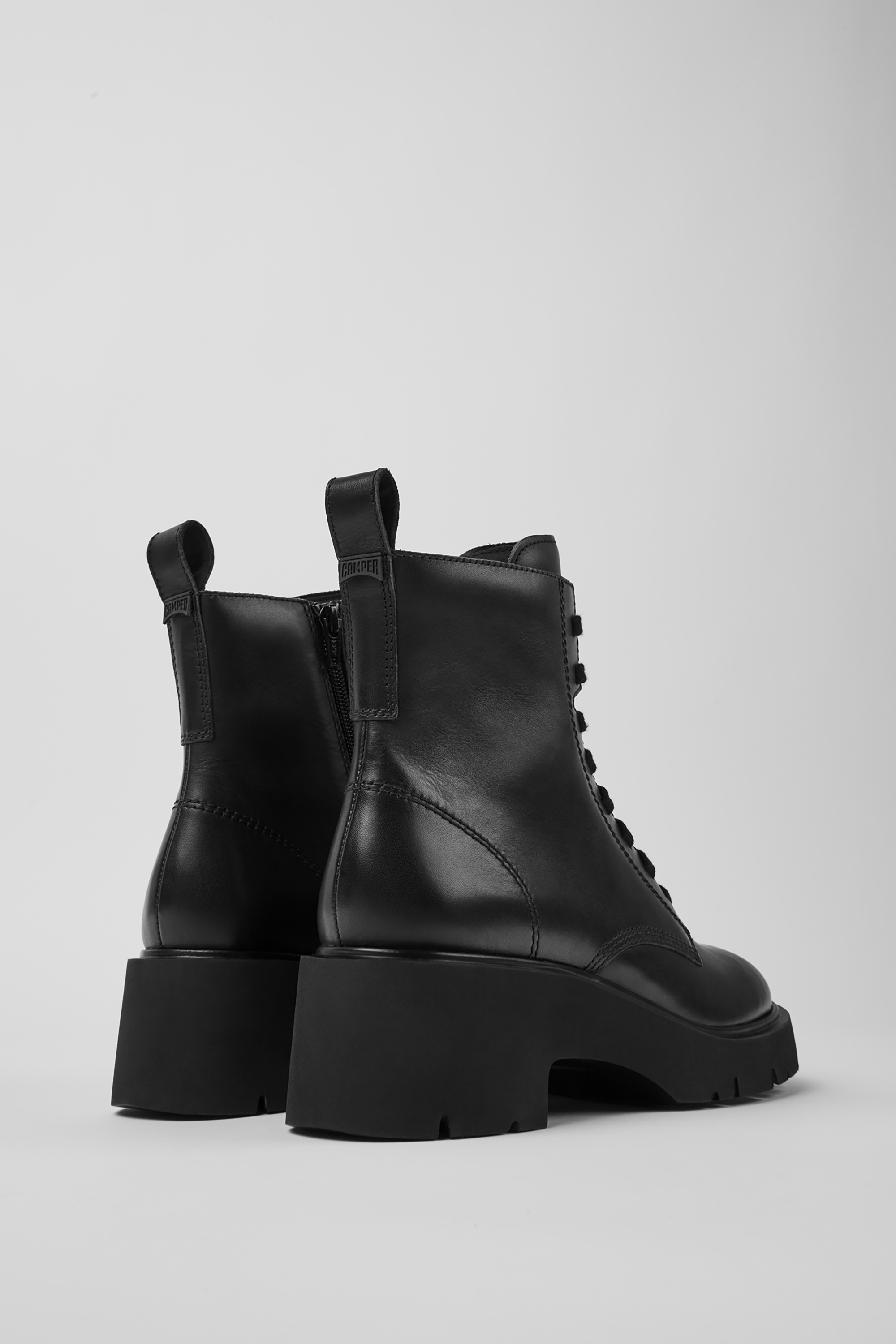Milah - Black lace-up boots for women