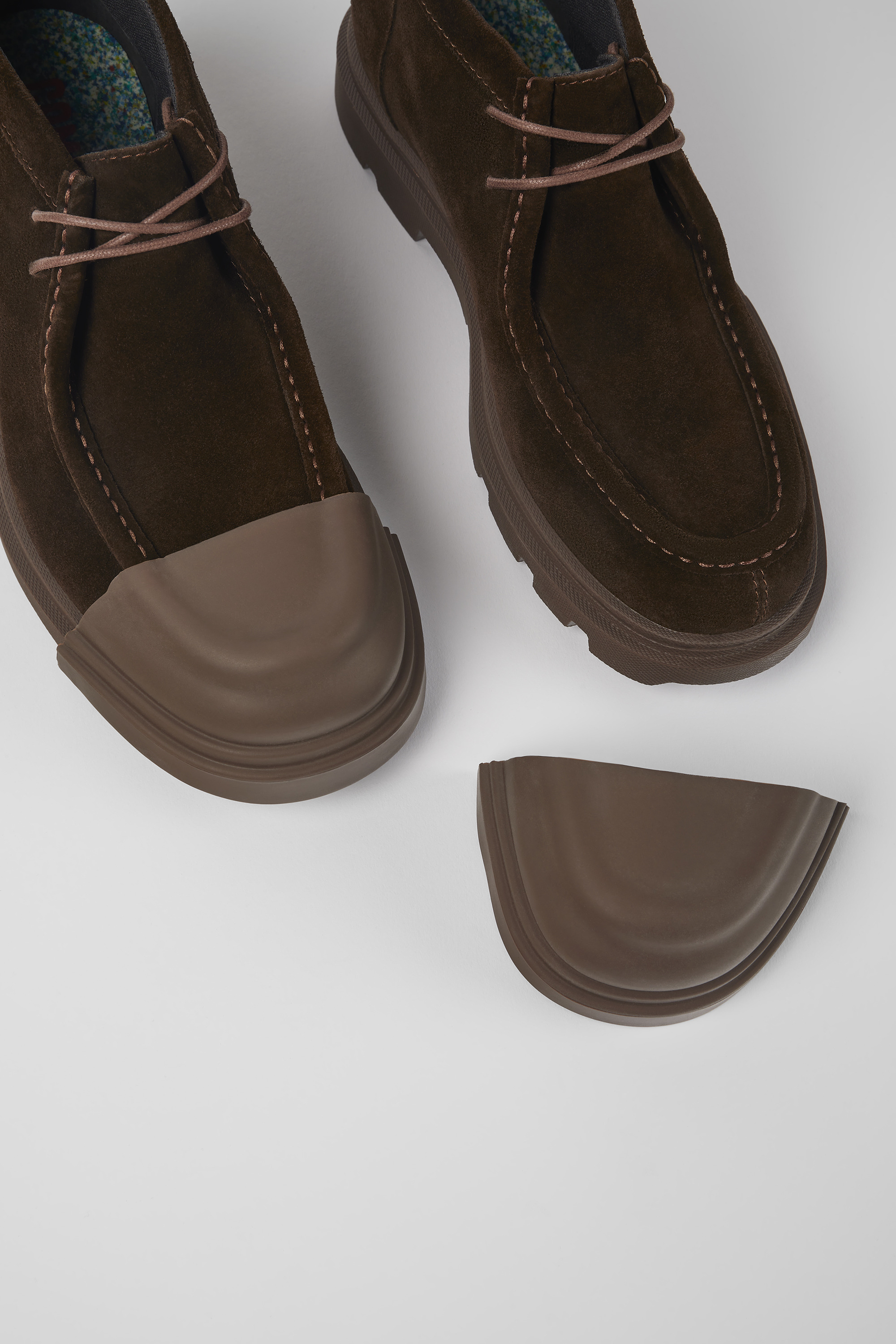 Junction - Brown nubuck shoes for men