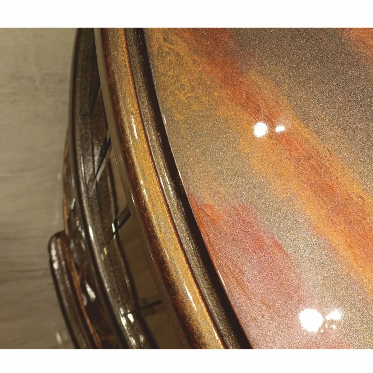 Casa Padrino mesa de centro Art Deco de lujo cobre / gris / oro ? 104 cm - Muebles de sal¨®n