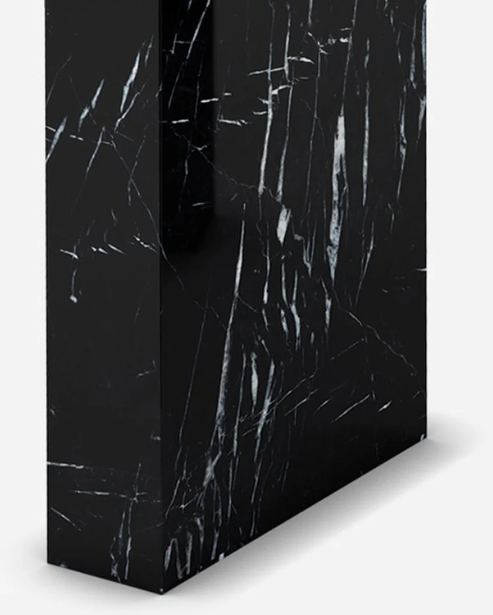 Casa Padrino consola de m¨¢rmol de lujo negro 150 x 45 x A. 90 cm - Mesa consola moderna hecha de m¨¢rmol de alta calidad - Muebles de Lujo