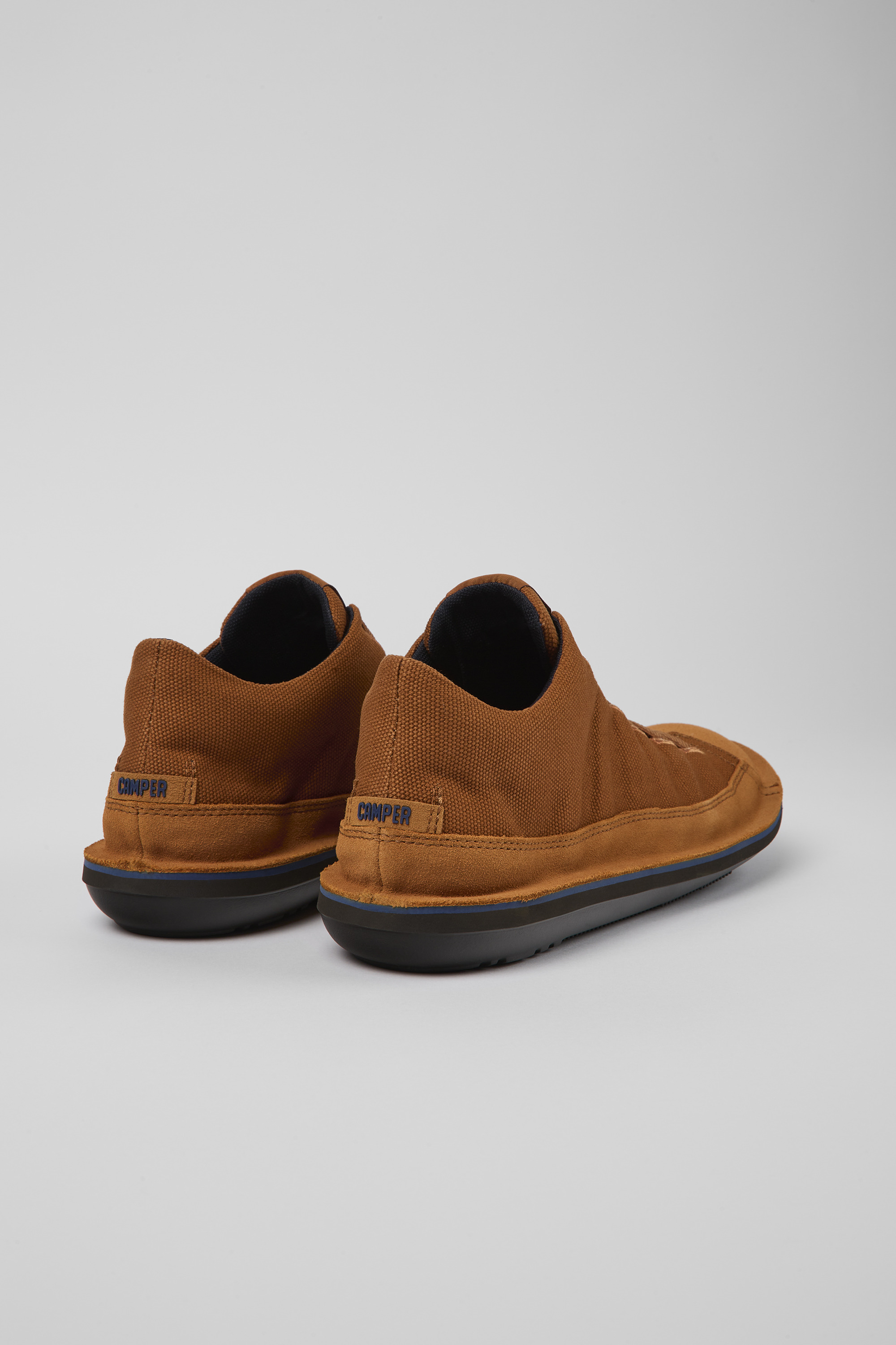 Beetle - Brown textile and nubuck shoes for men