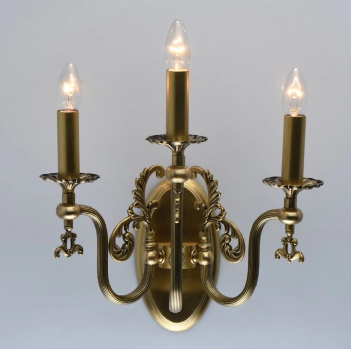 Casa Padrino lámpara de pared barroco de lujo bronce antiguo 39 x 39 x A. 24 cm - Lámpara de pared de salón elegante en estilo barroco - Luces Barrocos