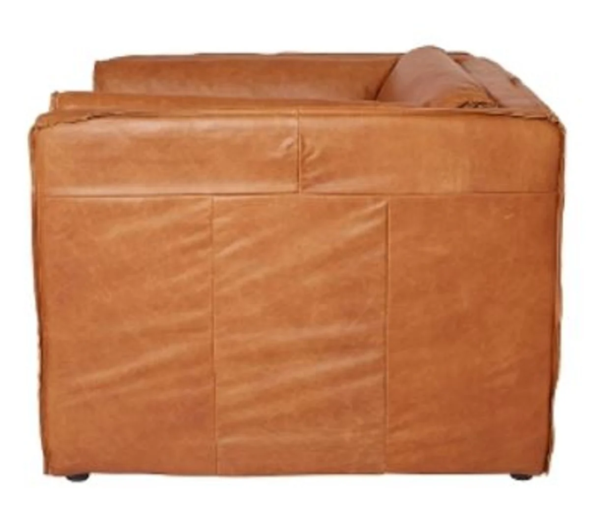 Casa Padrino luxury leather armchair brown 106 x 99 x H. 73 cm - Genuine Leather Furniture