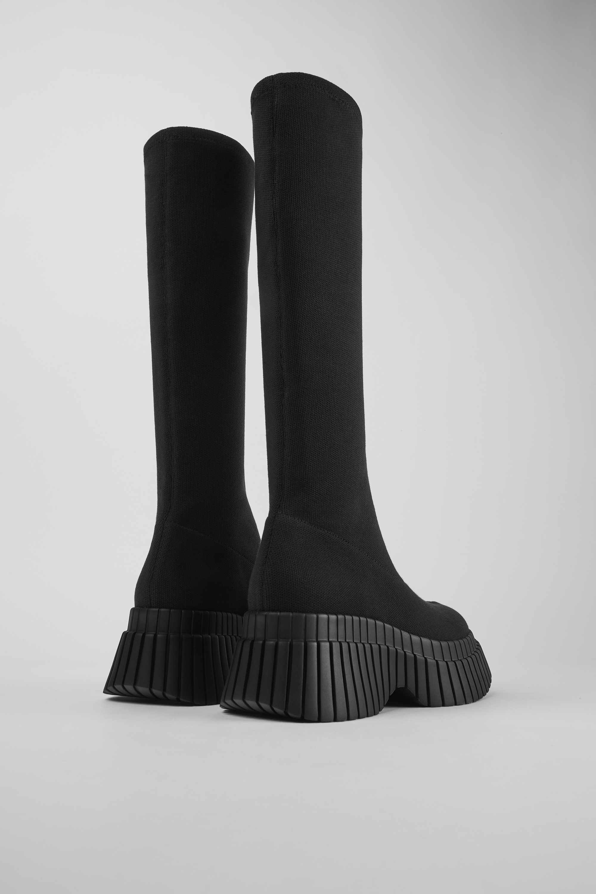 BCN - Black textile boots for women