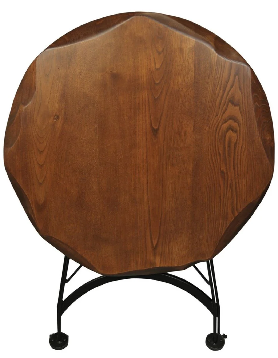 Casa Padrino mesa de comedor de jard¨ªn Art Nouveau marr¨®n / negro - Varios Tama?os - Mesa de jard¨ªn plegable de metal con tablero de madera maciza - Muebles de catering y jard¨ªn