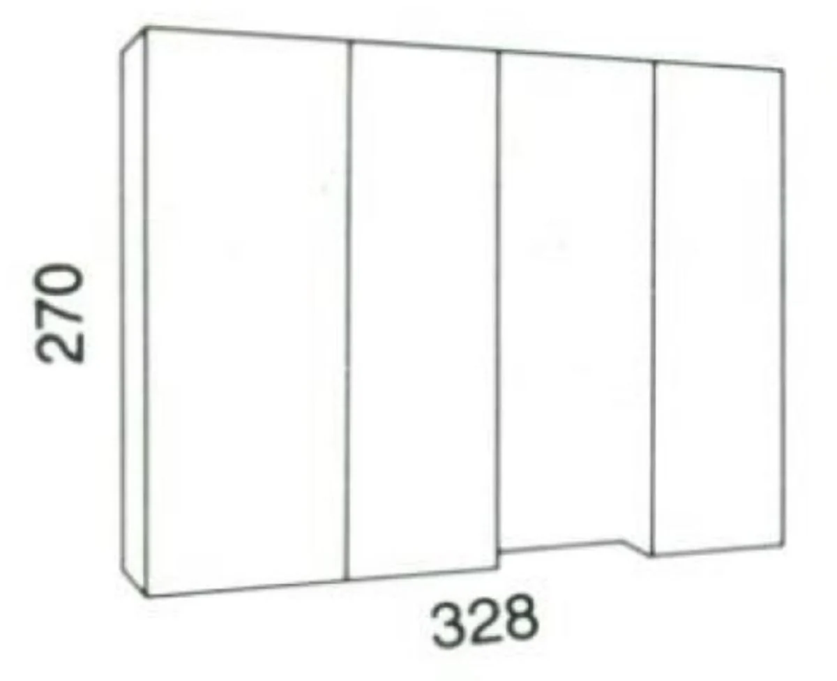 Casa Padrino gabinete barroco de lujo blanco / multicolor / oro - Gabinete de sal¨®n hecho a mano en estilo barroco - Muebles de sal¨®n barrocos - Calidad de Lujo - Hecho en Italia