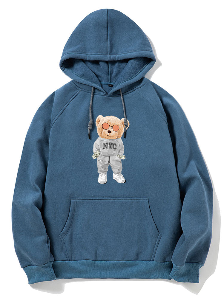 Rich Bear Print Hoodie