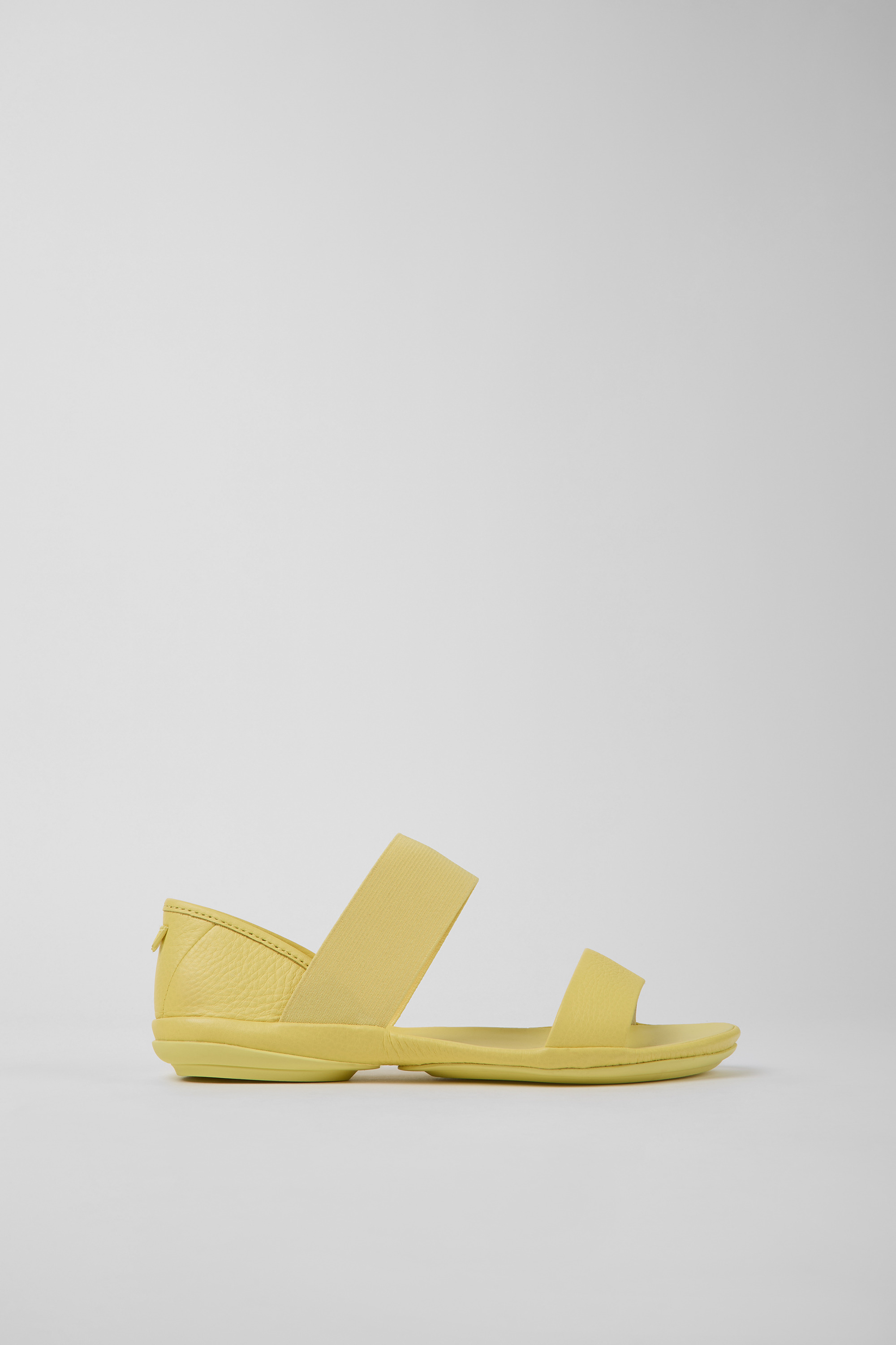 Right - Yellow leather sandals for women
