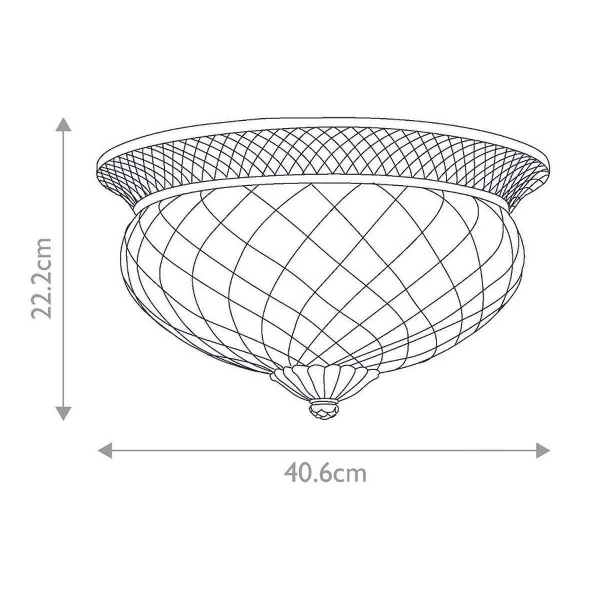 Casa Padrino l¨¢mpara de techo de cristal barroco plata antigua ? 40,6 cm