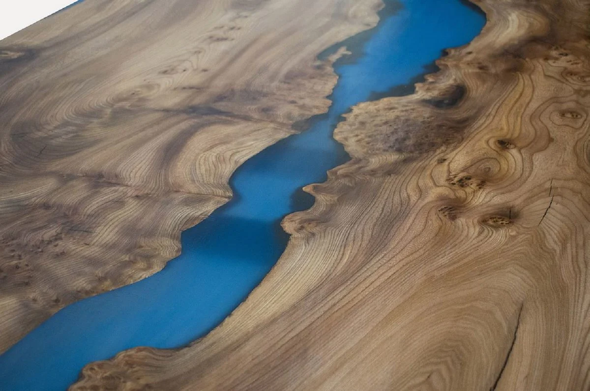 Casa Padrino mesa de comedor de lujo marr¨®n / azul / negro 250 cm