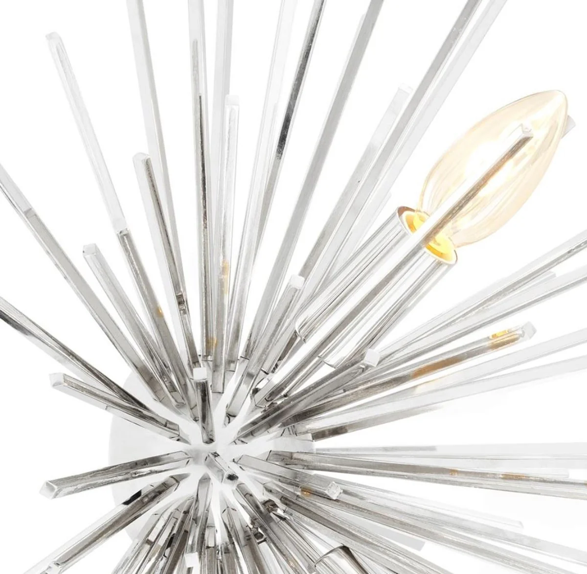 Casa Padrino aplique de pared plata 50 x 37 x H. 27 cm - Aplique de Lujo