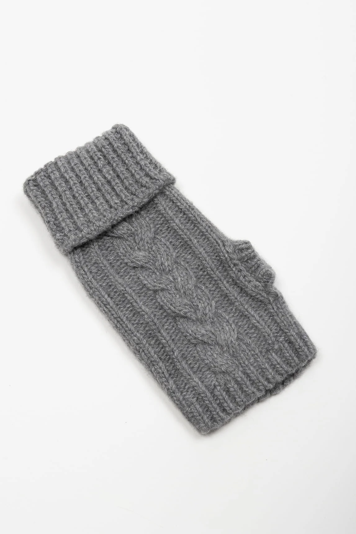 Rivera-spain Guantes miton Jules de lana gris