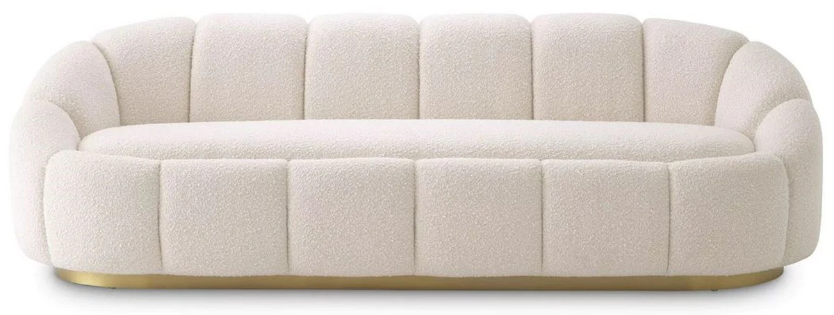 Casa Padrino sof¨¢ de lujo crema / lat¨®n 230 x 80 x A. 71 cm - Sof¨¢ de Sal¨®n y Hotel - Muebles de Sal¨®n y Hotel - Colecci¨®n de Lujo