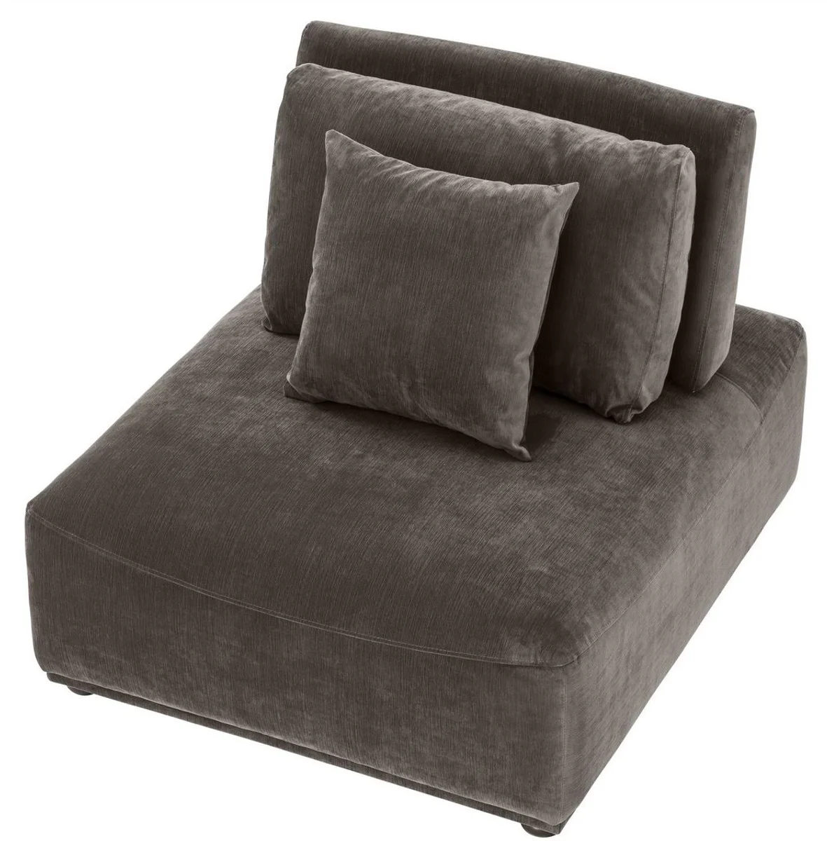 Casa Padrino sill¨®n de lujo gris / negro 93 x 109 x H. 83 cm - Sill¨®n de Sal¨®n con Respaldo y 2 Cojines - Muebles de Sal¨®n