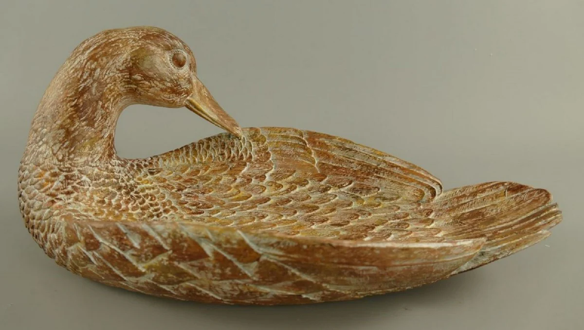 Casa Padrino cuenco decorativo de madera marr¨®n cisne 38 cm - Decoraci¨®n de mesa y cocina