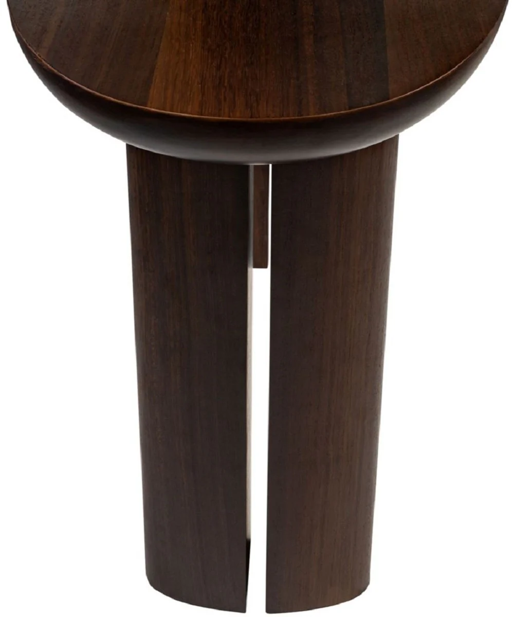 Casa Padrino consola de chapa de eucalipto de lujo marr¨®n oscuro 140 x 45 x A. 75 cm - Consola de madera maciza - Muebles de sala - Calidad de Lujo