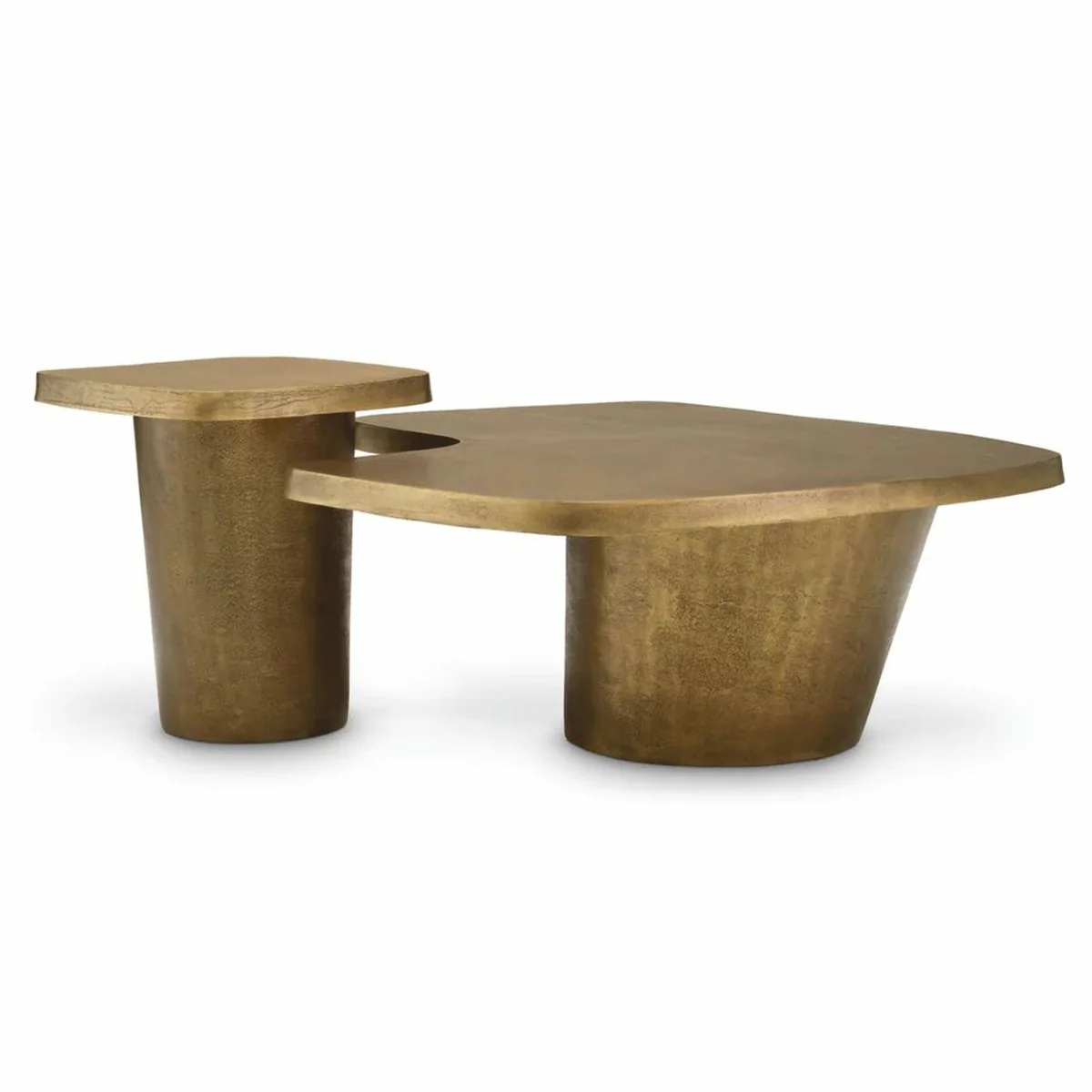 Casa Padrino conjunto de mesa de centro de aluminio de lujo lat¨®n vintage - Muebles para hoteles y salas de estar