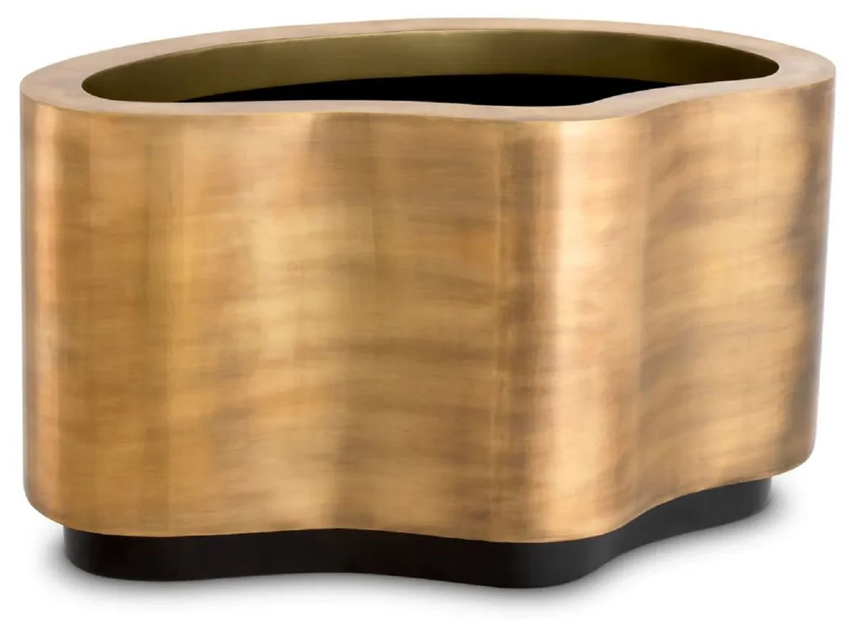 Casa Padrino maceta de lujo de acero inoxidable lat¨®n vintage / negro 100 cm