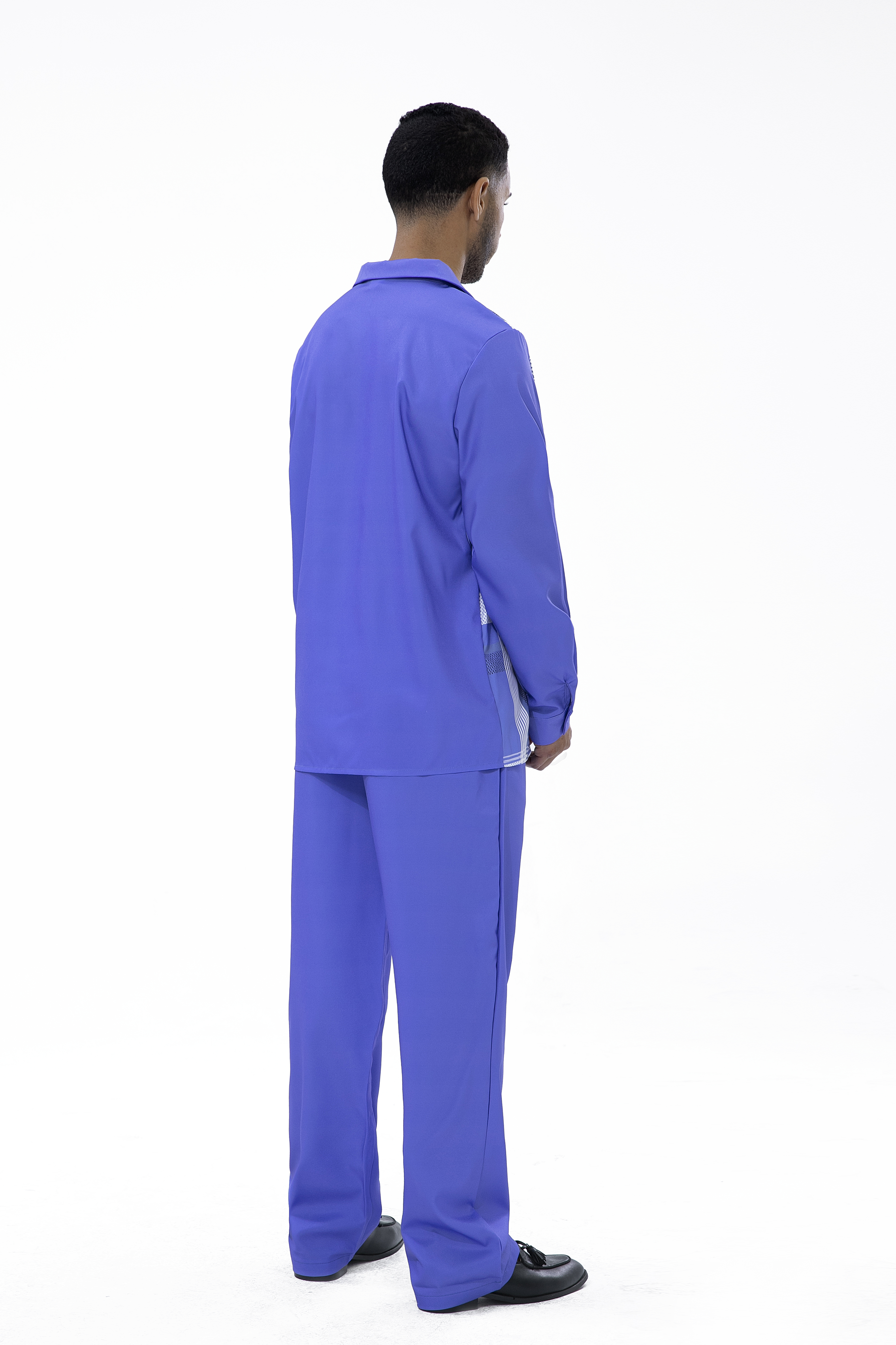 Suitmens Purple Long Sleeve Trouser Line Two-Piece Walking Suit