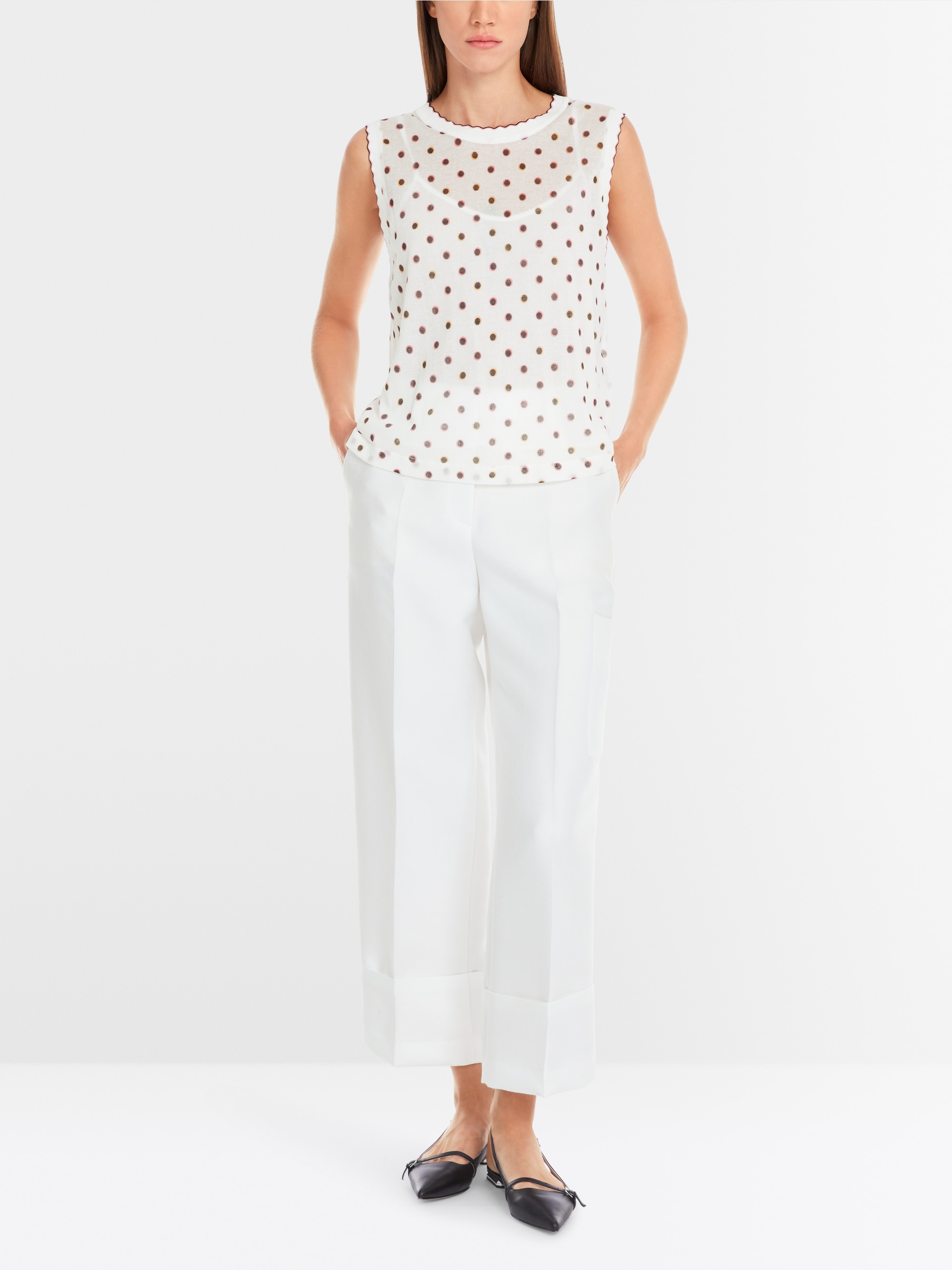 Marc-Cain Knitted in Germany Top with Polka Dots