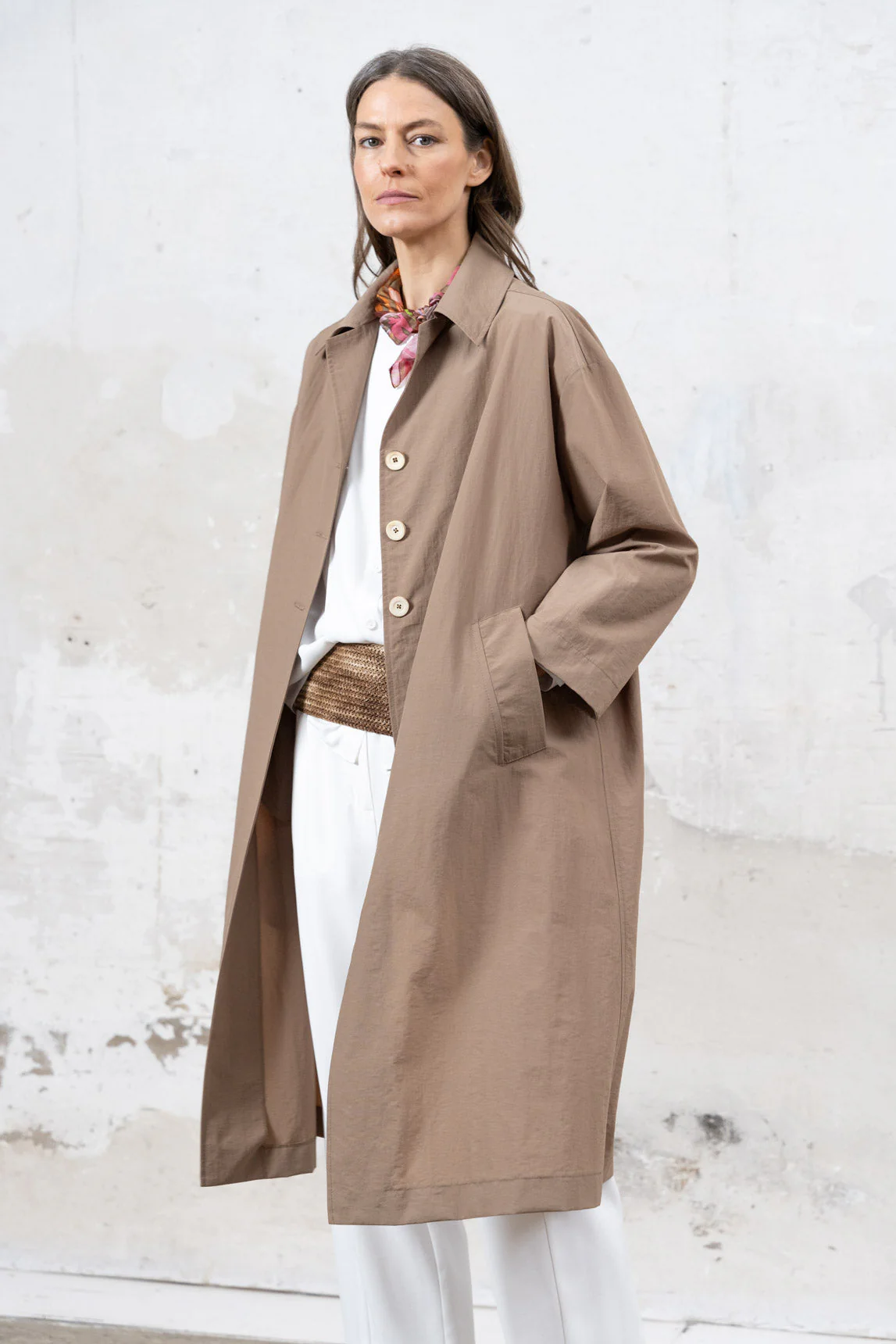 Rivera-spain Gabardina Ivoire camel