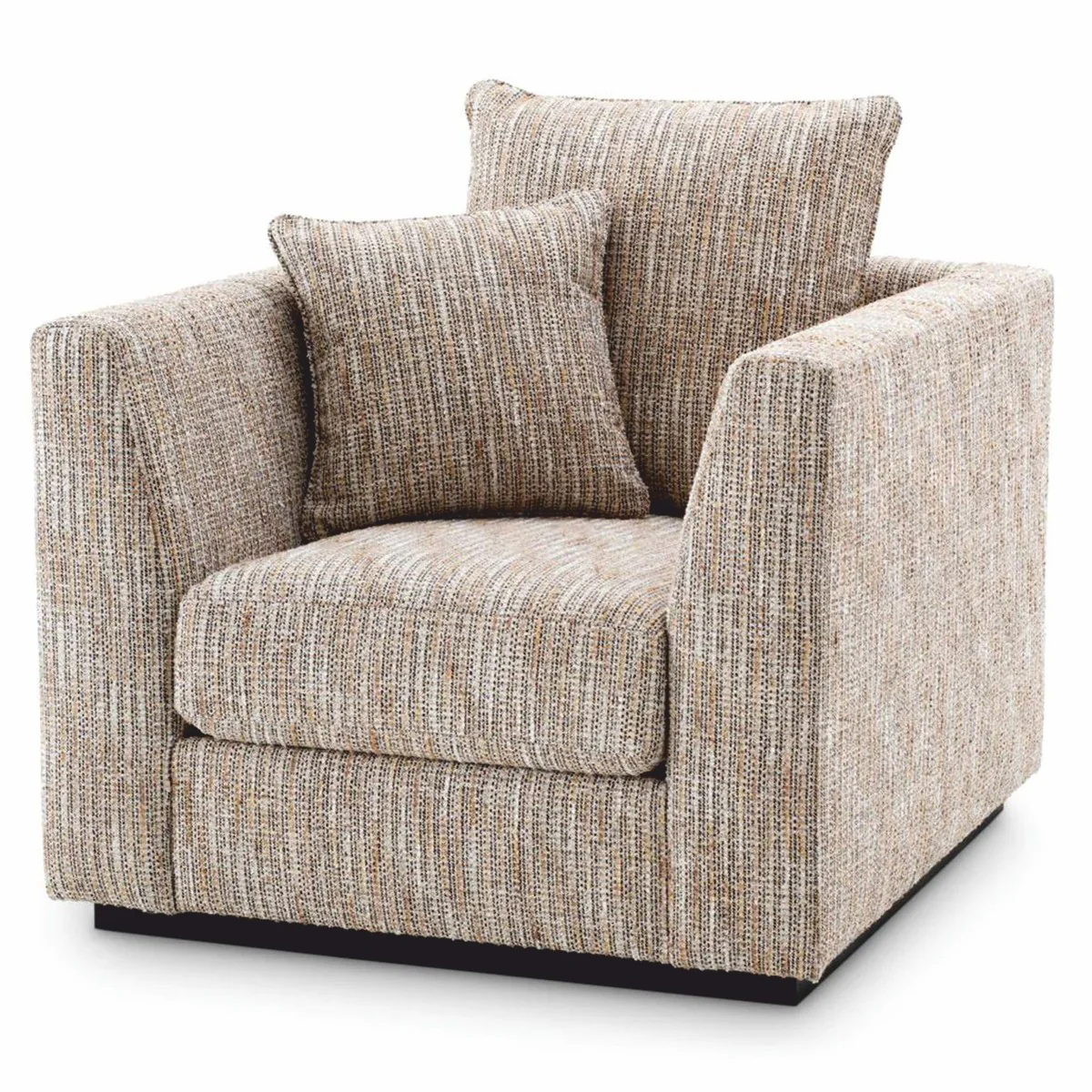 Casa Padrino sill¨®n de sal¨®n de lujo y sill¨®n de hotel beige / negro A. 90 cm - Muebles de lujo