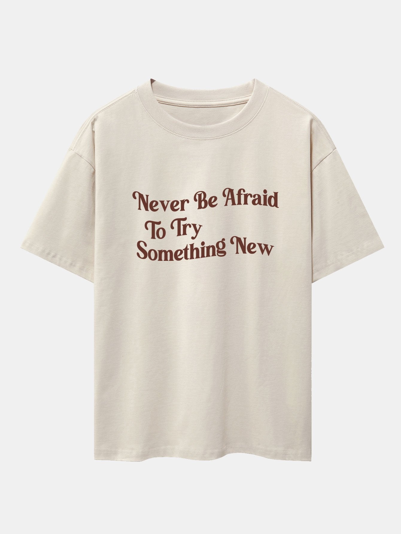 Slogan Print Drop Shoulder Oversize T-Shirt