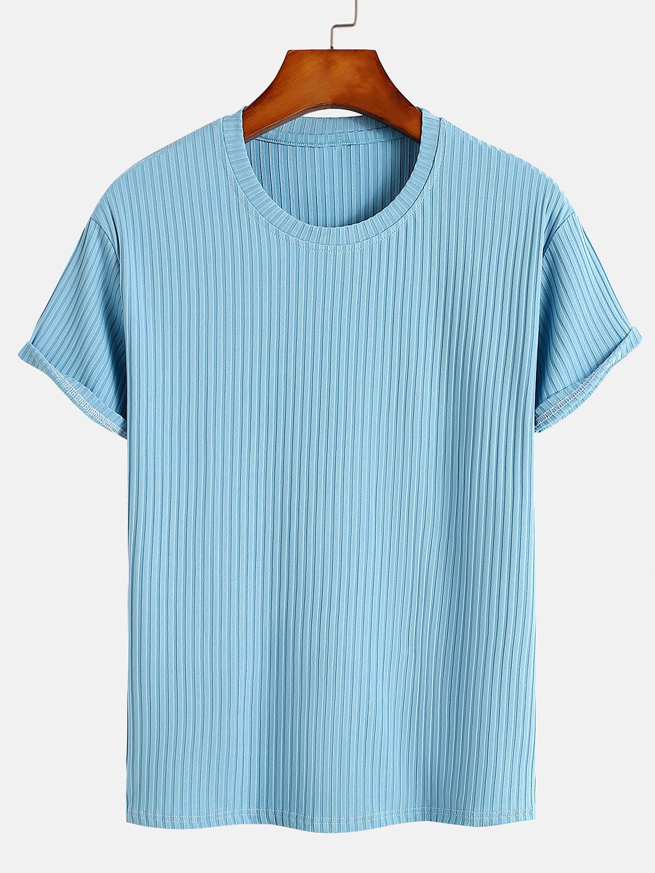 Basic Slim Fit Ribbed T-Shirt
