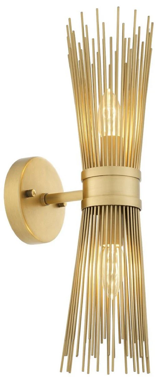 Casa Padrino lámpara de pared latón antiguo 12 x 19 x H. 47 cm - Lámpara de Diseño - Calidad de Lujo