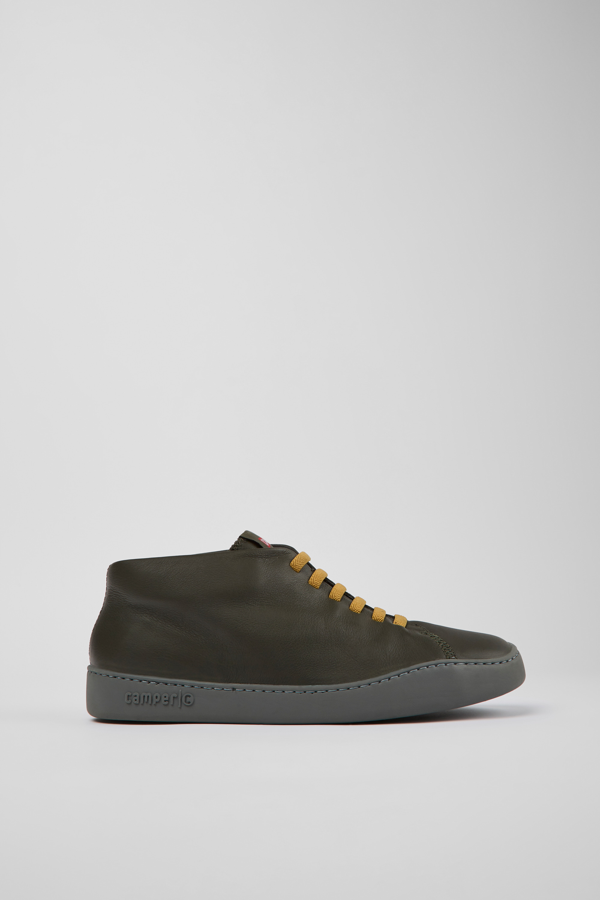 Peu Touring - Green leather sneakers for men
