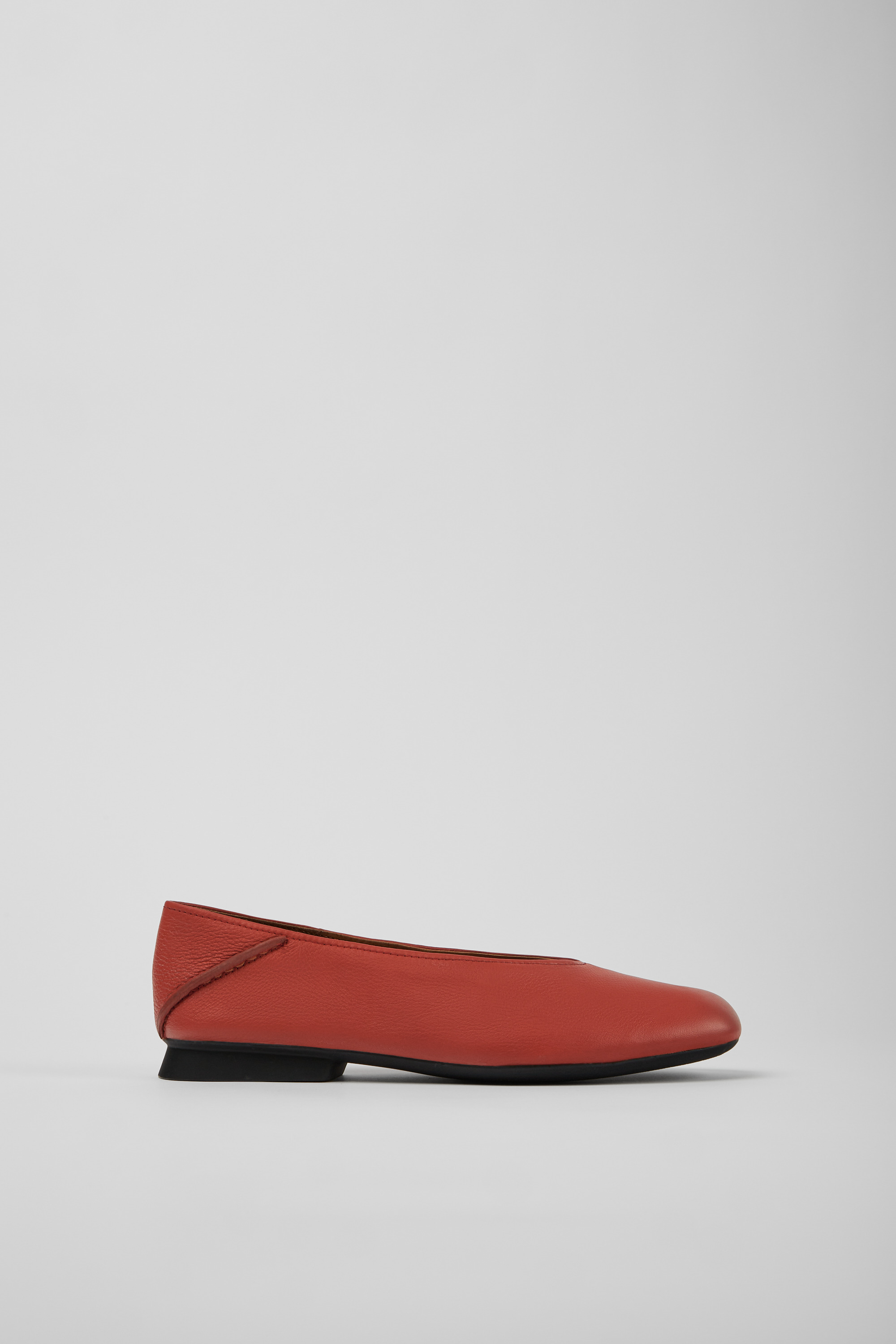 Casi Myra - Red leather ballerinas for women