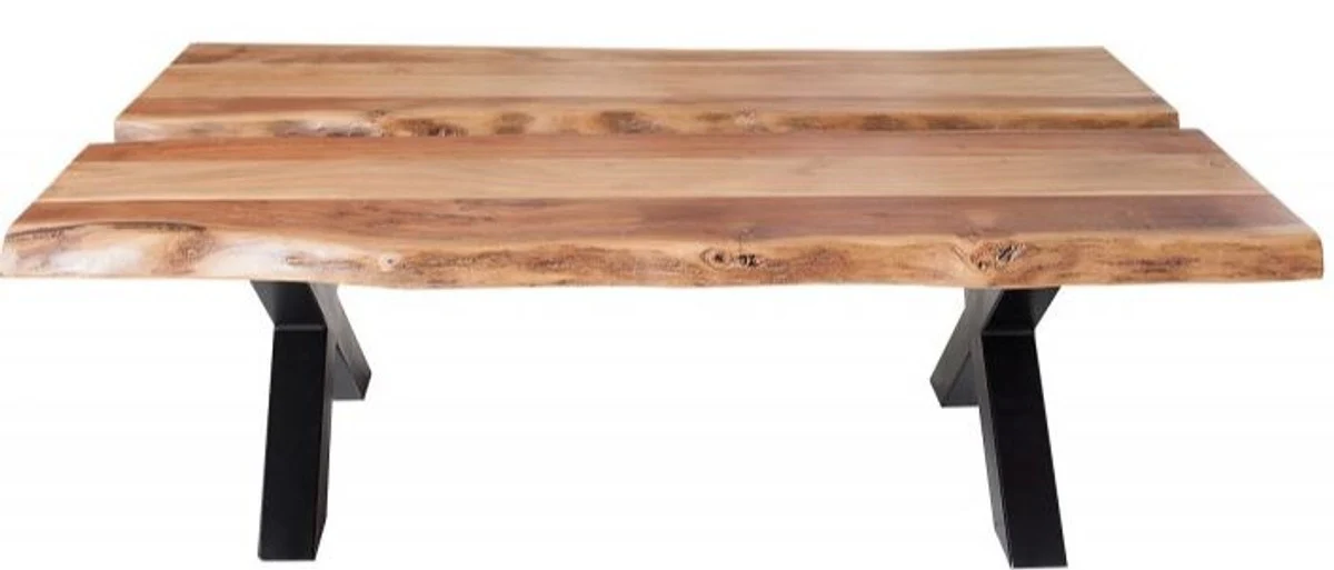 Casa Padrino mesa de centro de madera maciza de diseño natural 120 x H. 40 cm - mesa de salón