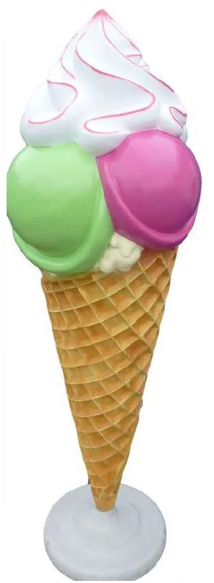 Casa Padrino cono de helado decorativo de lujo multicolor A. 220 cm - Helado decorativo grande - Helado XXL - Decoraci¨®n de gastronom¨ªa - Decoraci¨®n de helader¨ªa - Decoraci¨®n de restaurante