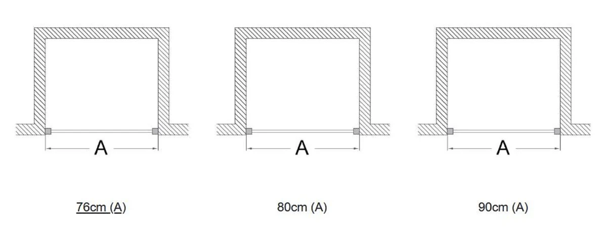 Casa Padrino Puerta de Ducha de Baño de Lujo Plata - Varios Tamaños - Puerta de Vidrio para Cabina de Ducha - Accesorios de Baño - Puertas de Ducha de Lujo - Calidad de Lujo