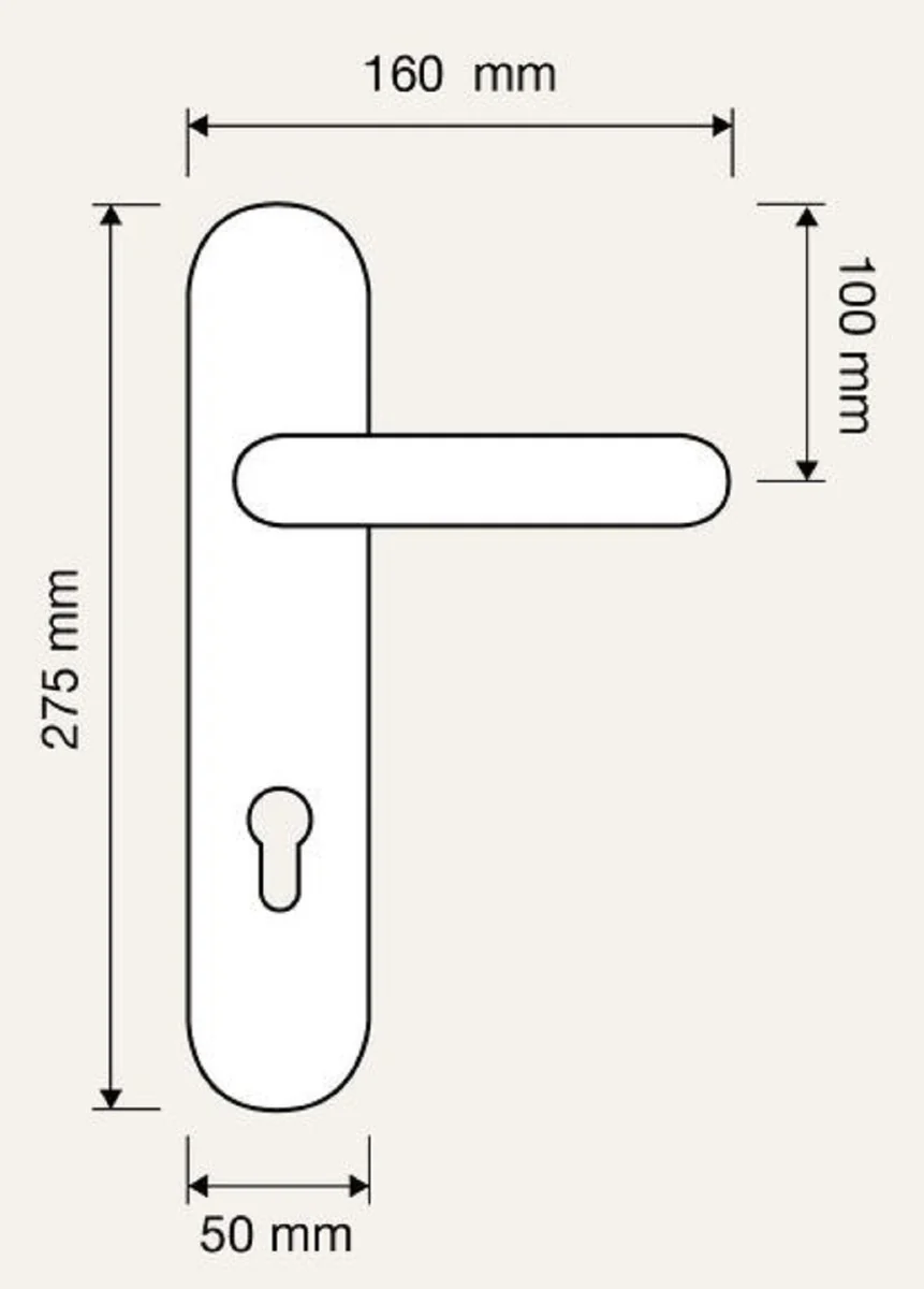 Casa Padrino conjunto de manija de puerta de lujo oro 16 x H. 27,5 cm - Manijas de Puerta Ocupado con Cristales de Swarovski
