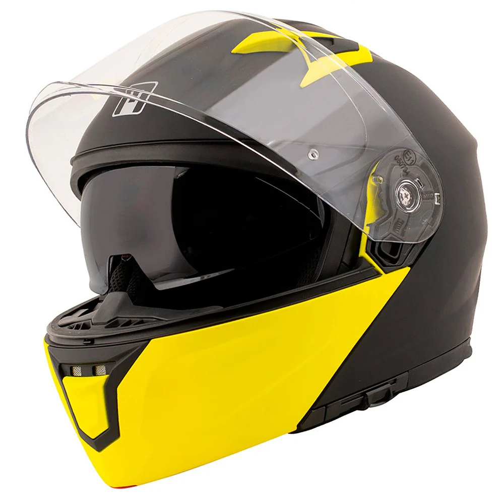 CASCO MODULAR MPH RAPTOR BIOCOLOR NEGRO MATE / AMARILLO