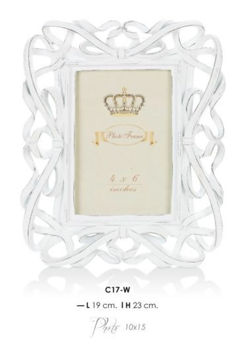 Casa Padrino Baroque picture frames White Antique Style 23 x 19 cm - Photo Frame Art Nouveau Antique style Mod AX8
