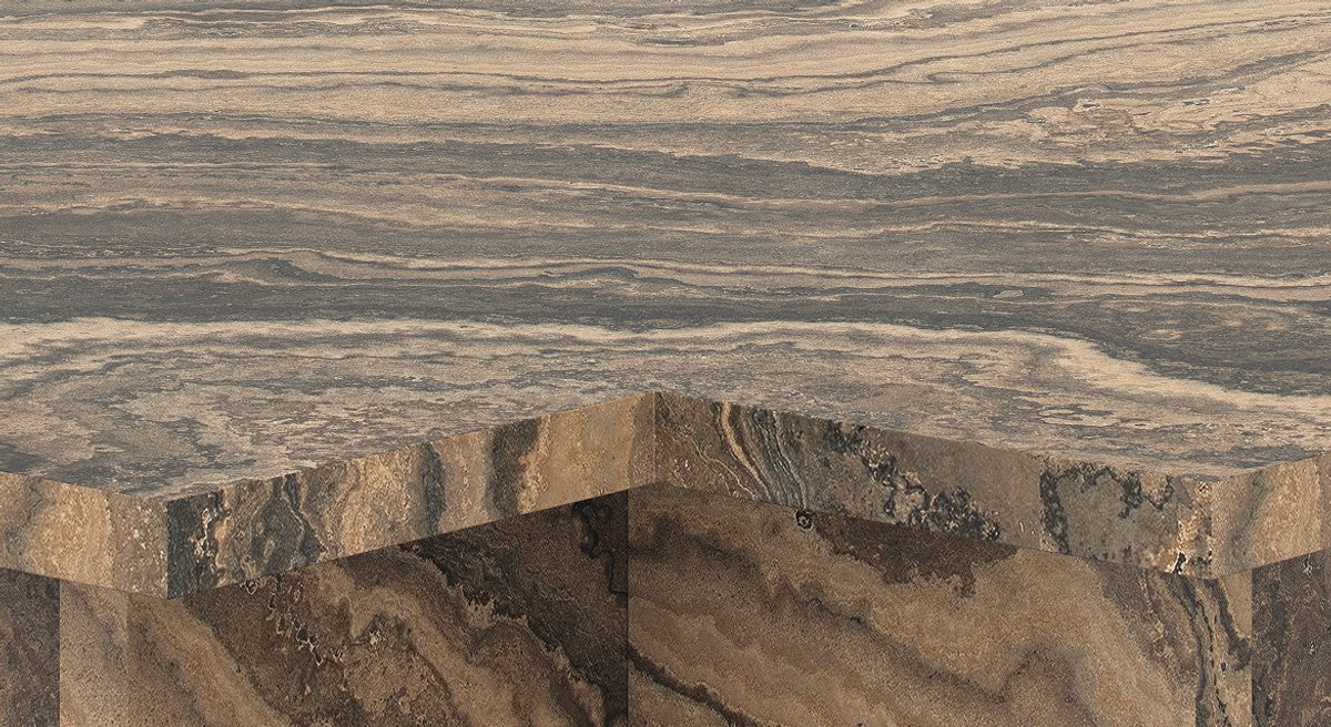 Casa Padrino mesa de centro de m¨¢rmol de lujo beige / gris / negro 95 x 95 x A. 35 cm - Mesa de sal¨®n noble hecha de m¨¢rmol de Eramosa de alta calidad - Muebles de sal¨®n de lujo