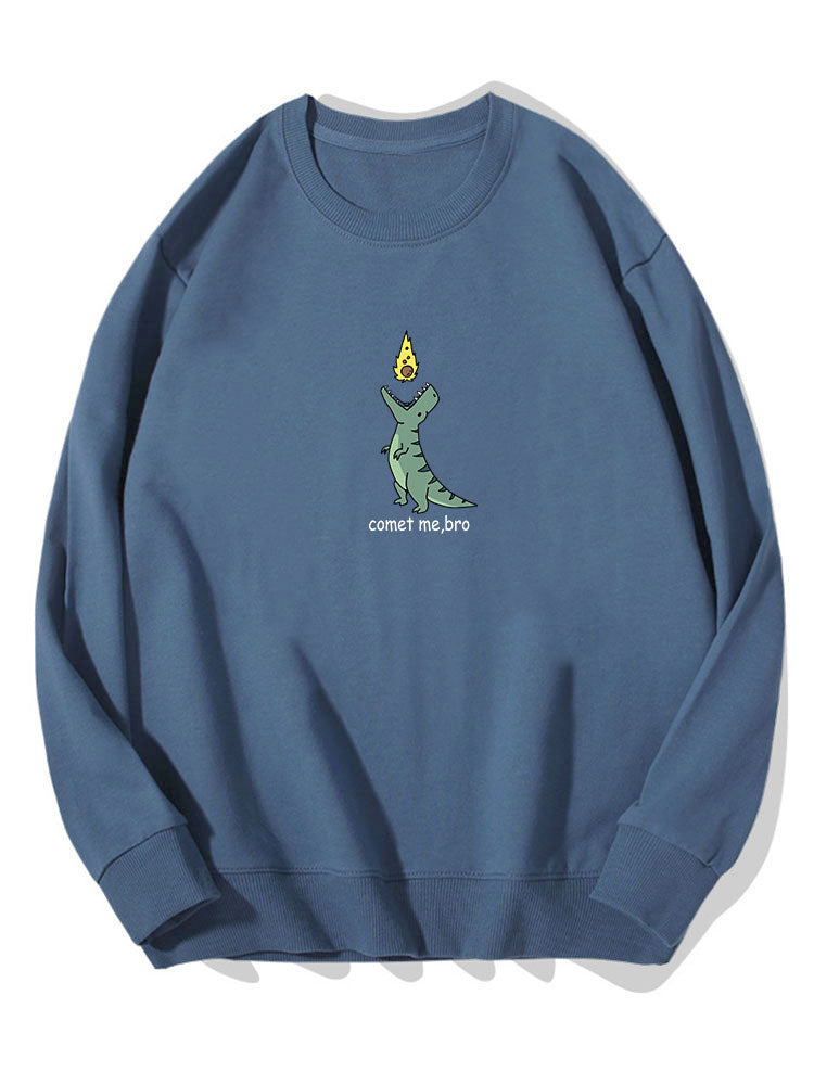 Comet Dinosaur Print Cotton Sweatshirt