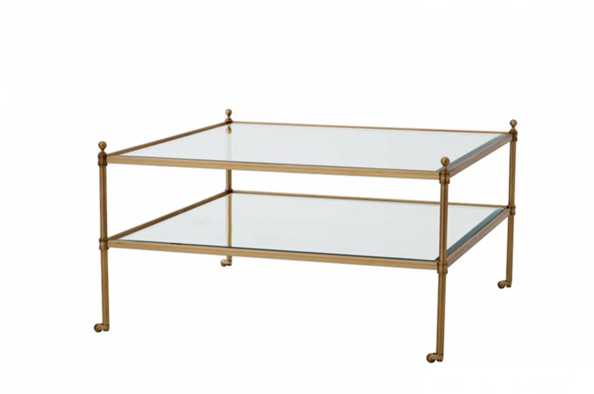 Casa Padrino Art Deco luxury coffee table brass - living room coffee table - Luxury Quality