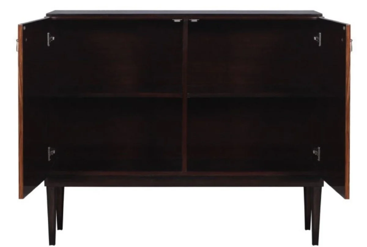 Casa Padrino gabinete de sala de estar de lujo con 2 puertas marrón / marrón oscuro / negro 125 x 42 x H. 107 cm - Muebles de Sala de Estar de Lujo