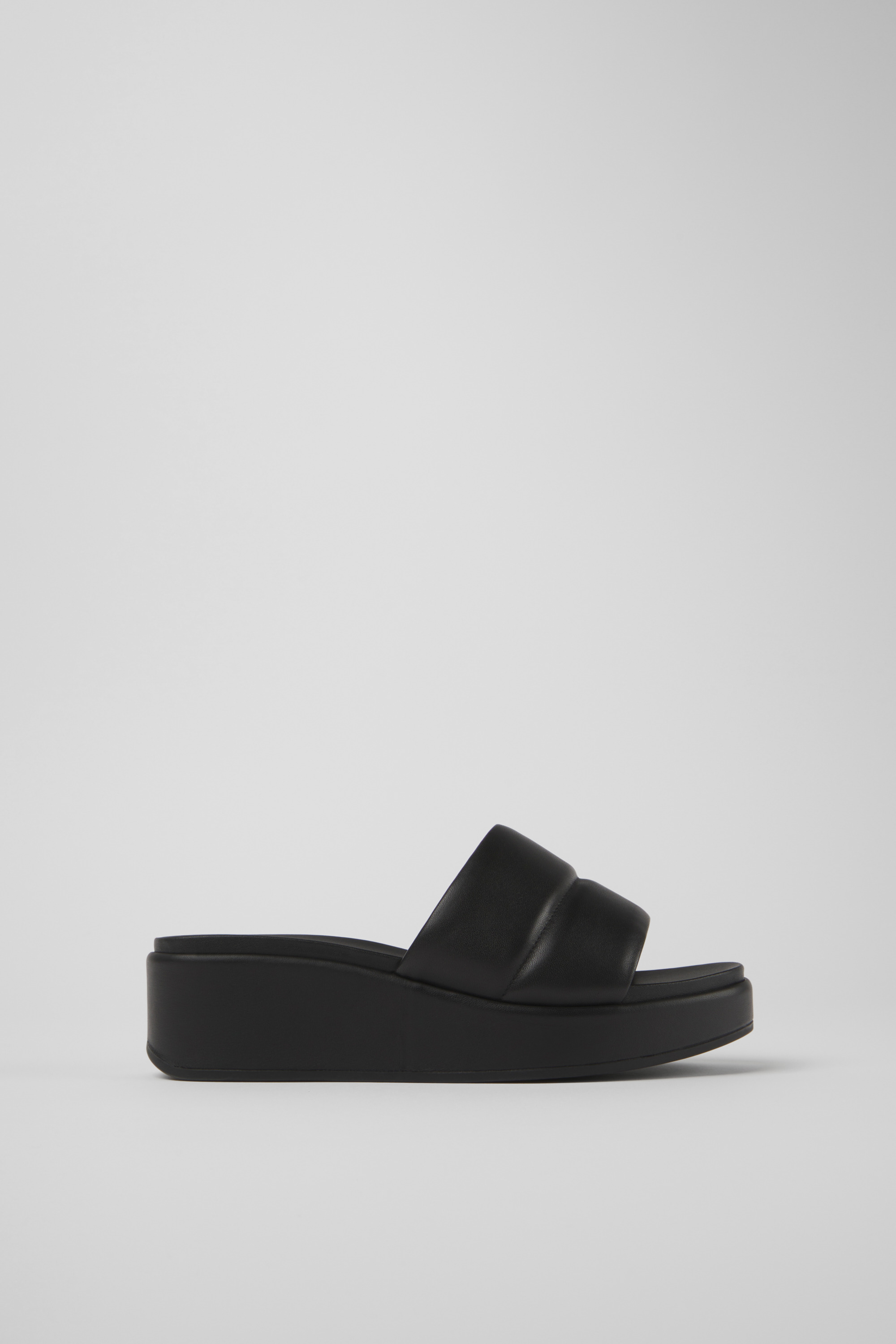 Misia - Black leather sandals for women