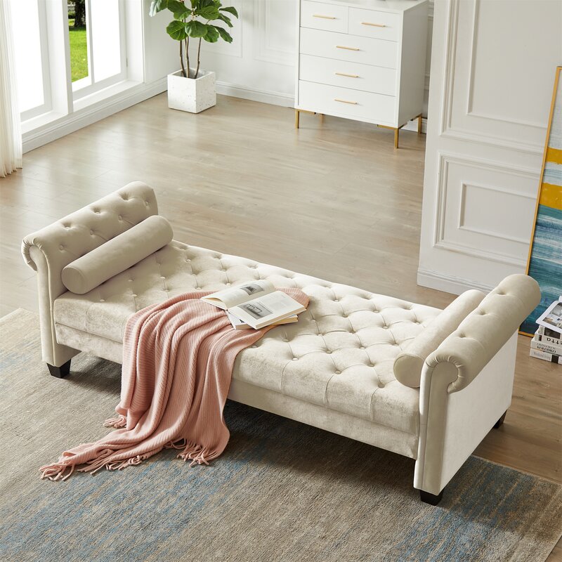 Aitiana 82.3'' Velvet Rolled Arm Sofa Bed