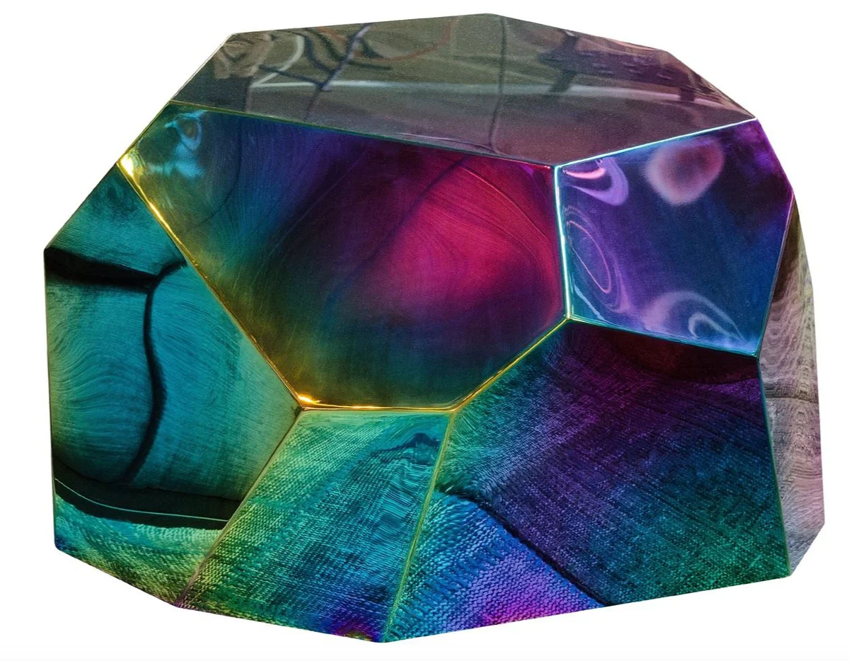 Casa Padrino diseño mesa de salón / mesa auxiliar titanio 89 x 90 x H. 45 cm - Colección de Diseñadores